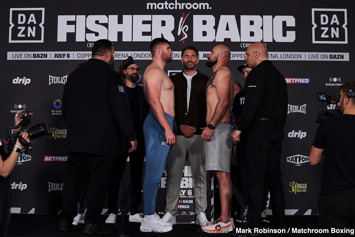 Image: Fisher Vs. Babic Live on DAZN on July 6th at The Copper Box In London