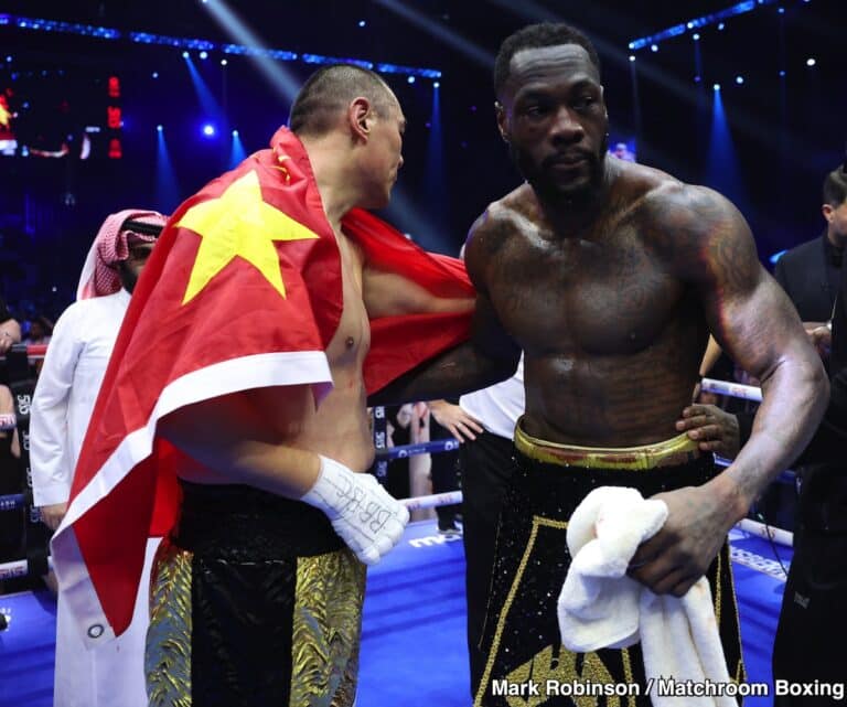 Image: Zhilei Zhang Shows Class, Thanks Saudi Arabia and Deontay Wilder After Knockout Win