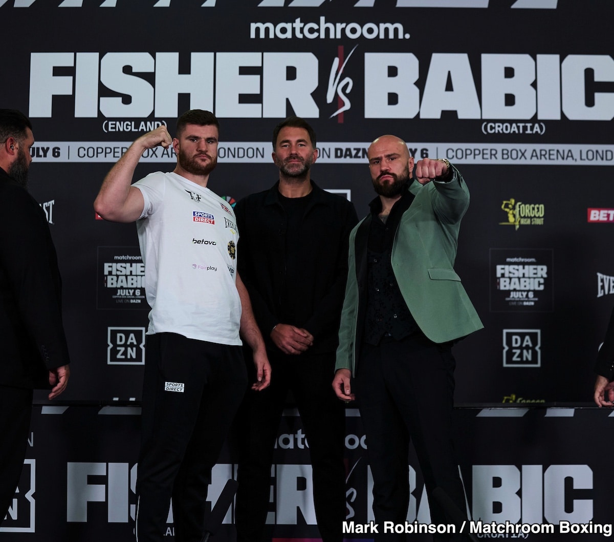 Image: Fisher Vs. Babic Live on DAZN on July 6th at The Copper Box In London