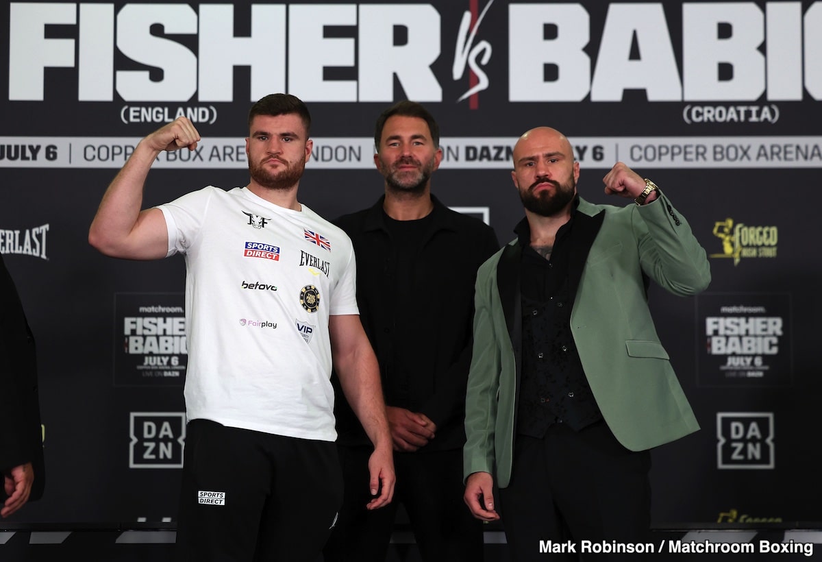 Image: Fisher Vs. Babic Live on DAZN on July 6th at The Copper Box In London