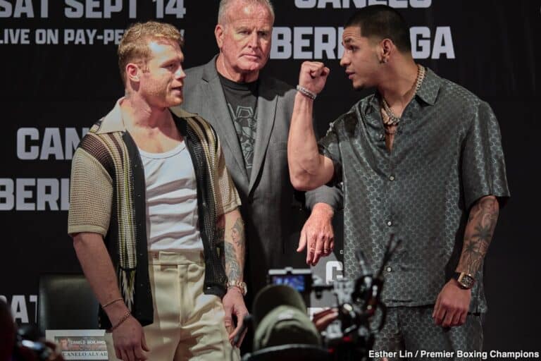 Image: Heated Exchange at Canelo vs. Berlanga At Los Angeles Press Conference