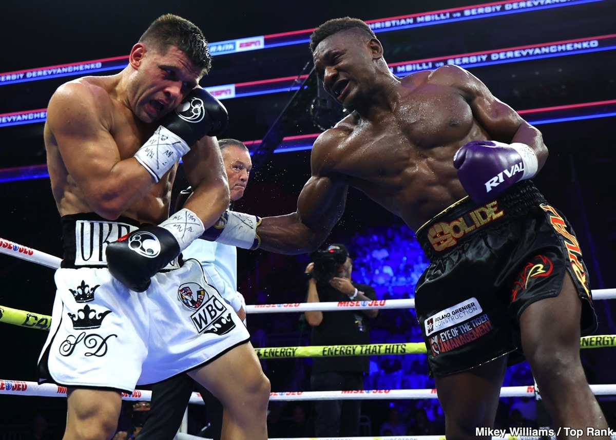 Image: Boxing Results: Christian Mbilli Defeats Injured Sergiy Derevyanchenko