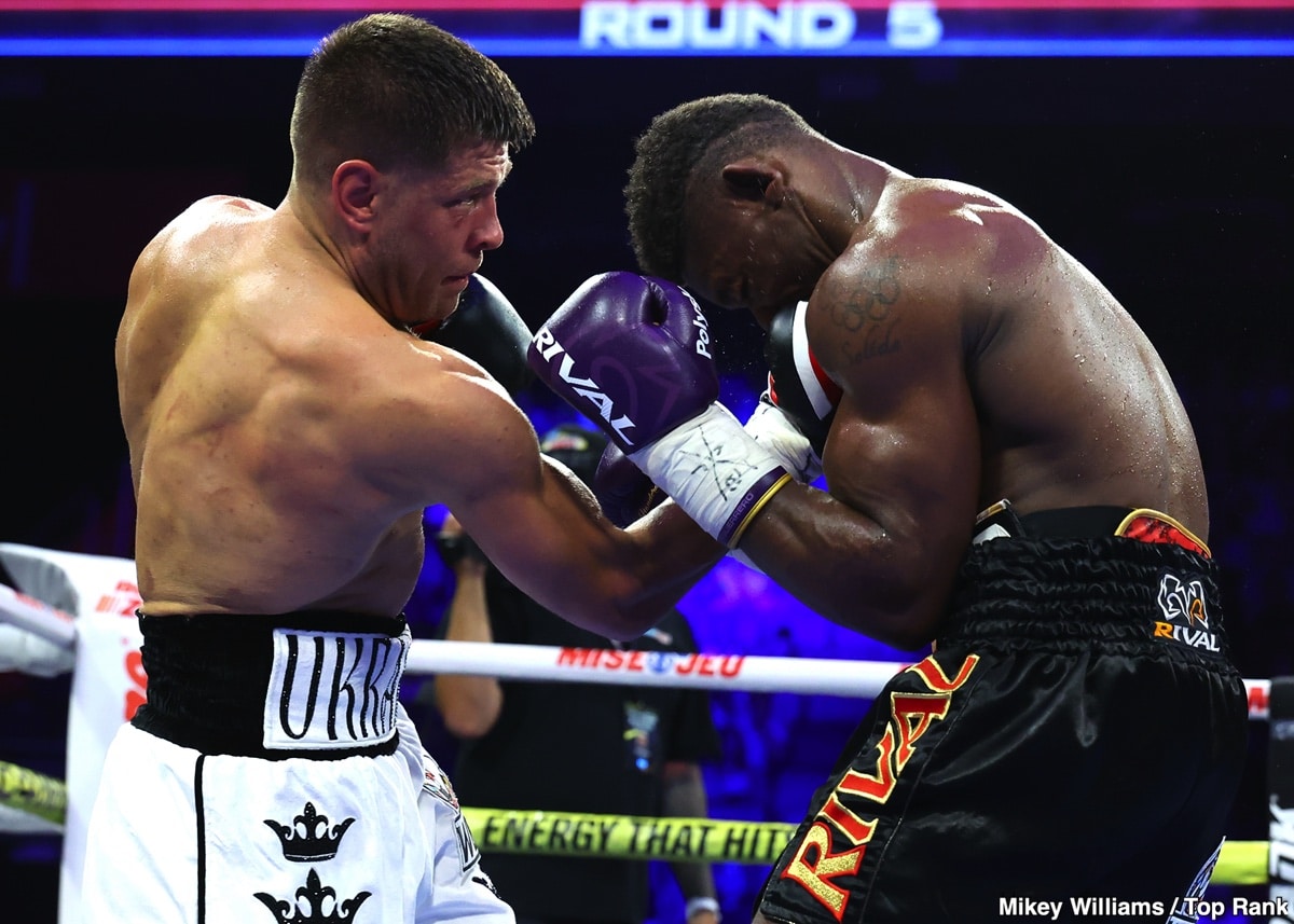 Image: Boxing Results: Christian Mbilli Defeats Injured Sergiy Derevyanchenko