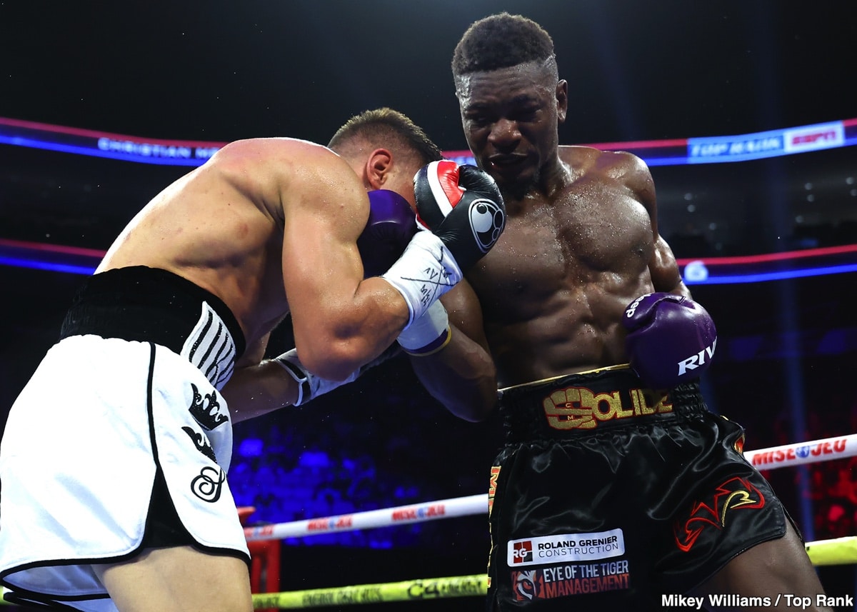 Image: Boxing Results: Christian Mbilli Defeats Injured Sergiy Derevyanchenko