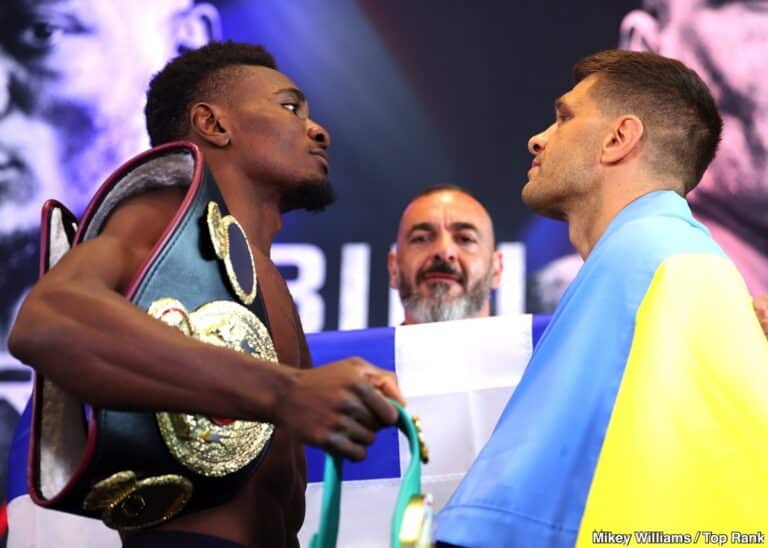 Image: Christian Mbilli vs. Sergiy Derevyanchenko - Official ESPN Weigh-in Results