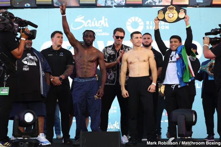 Image: Crawford Makes Weight, Stares Down Madrimov