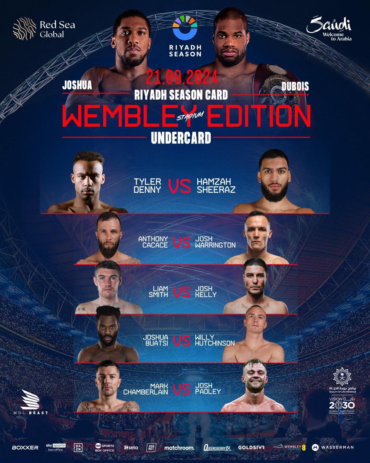 Image: Joshua vs. Dubois Live on DAZN on September 21 In London