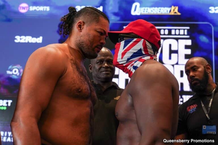 Image: Joyce 281.2 vs. Chisora 256.7 - Weigh-in Results for Saturday