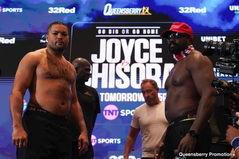 Image: Joyce Must Dominate Chisora Tonight To Stay Relevant In Heavyweight Division