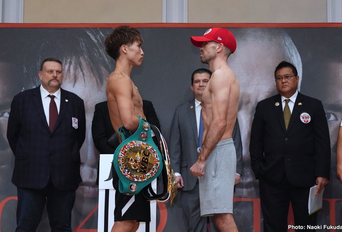 Image: Naoya Inoue 122 vs. TJ Doheny 121.5 - Weigh-in Results for Tuesday Morning