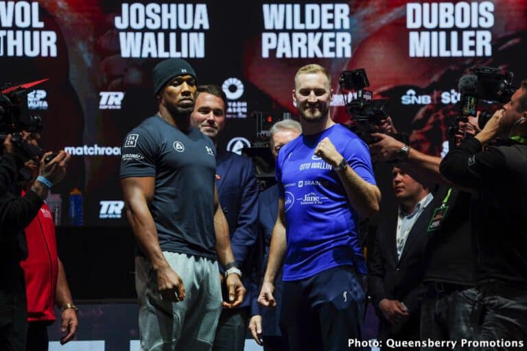 Image: Anthony Joshua vs. Otto Wallin has rematch clause reveals Eddie Hearn