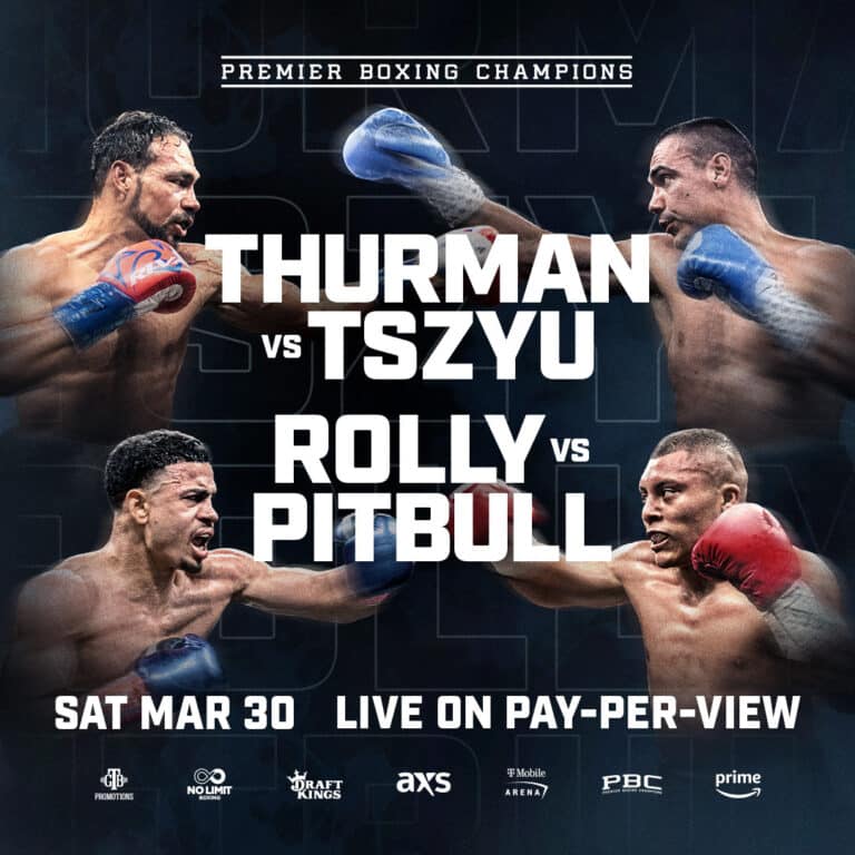 Image: Tim Tszyu vs. Keith Thurman, Rolly Romero vs. Isaac Cruz, and More Set for March 30 on Amazon Prime Video PPV