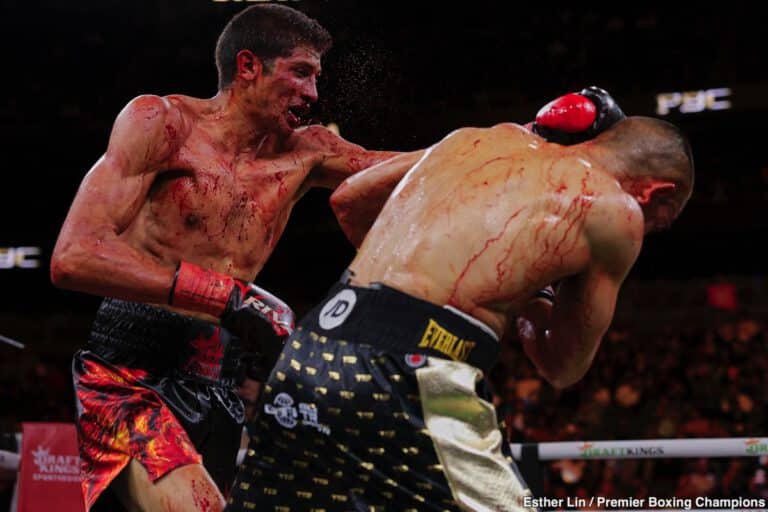 Image: Sebastian Fundora defeats Tim Tszyu in a bloody war